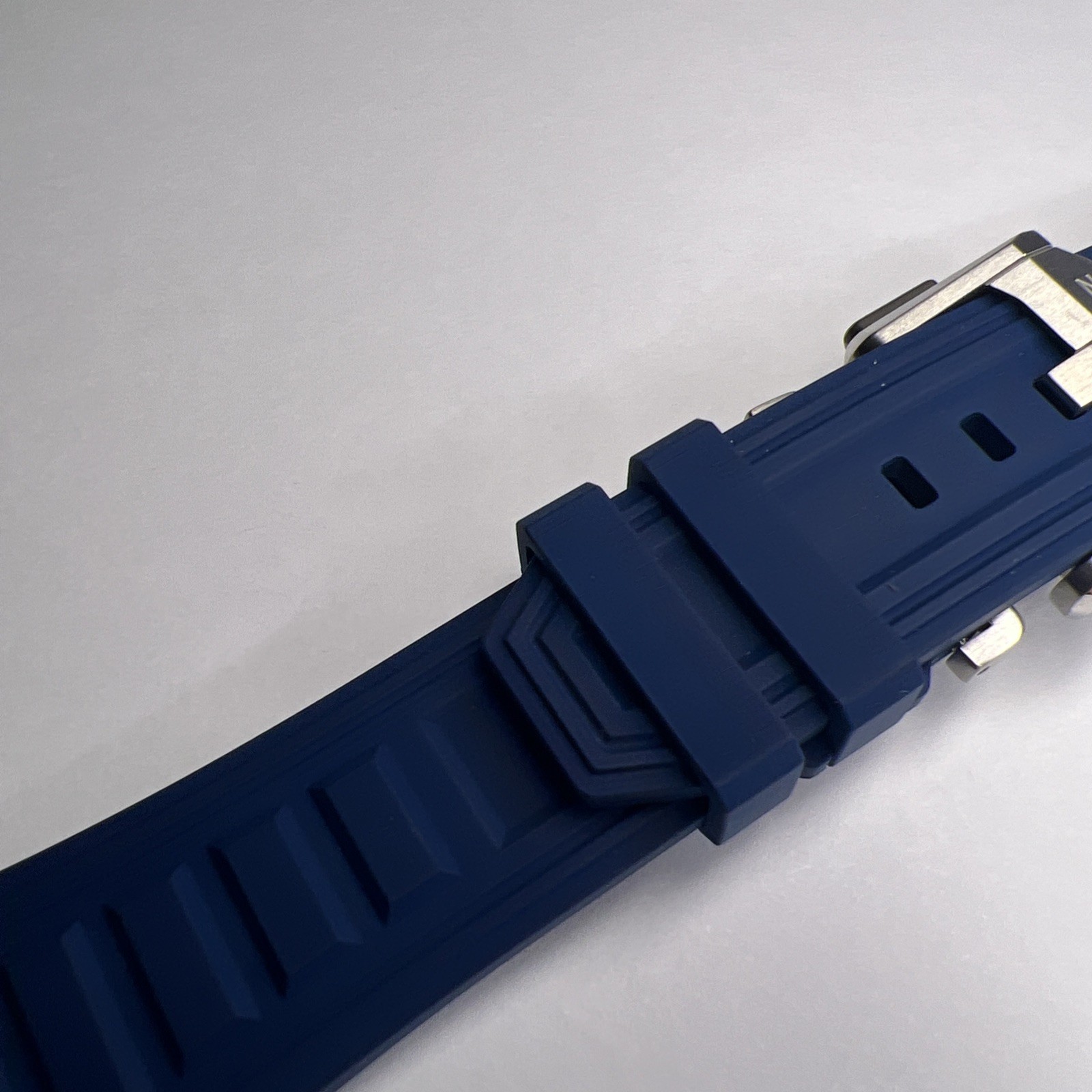 Zenith Blue Rubber Strap & 20mm Stainless Steel Deployant Clasp For Defy Extreme