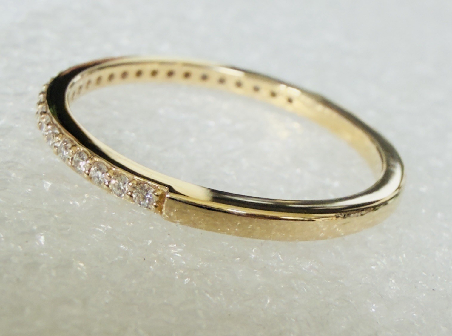 Pandora Era 14k Gold Lab-grown Diamond Half Eternity Pavé Ring 0.11 ct Size 56