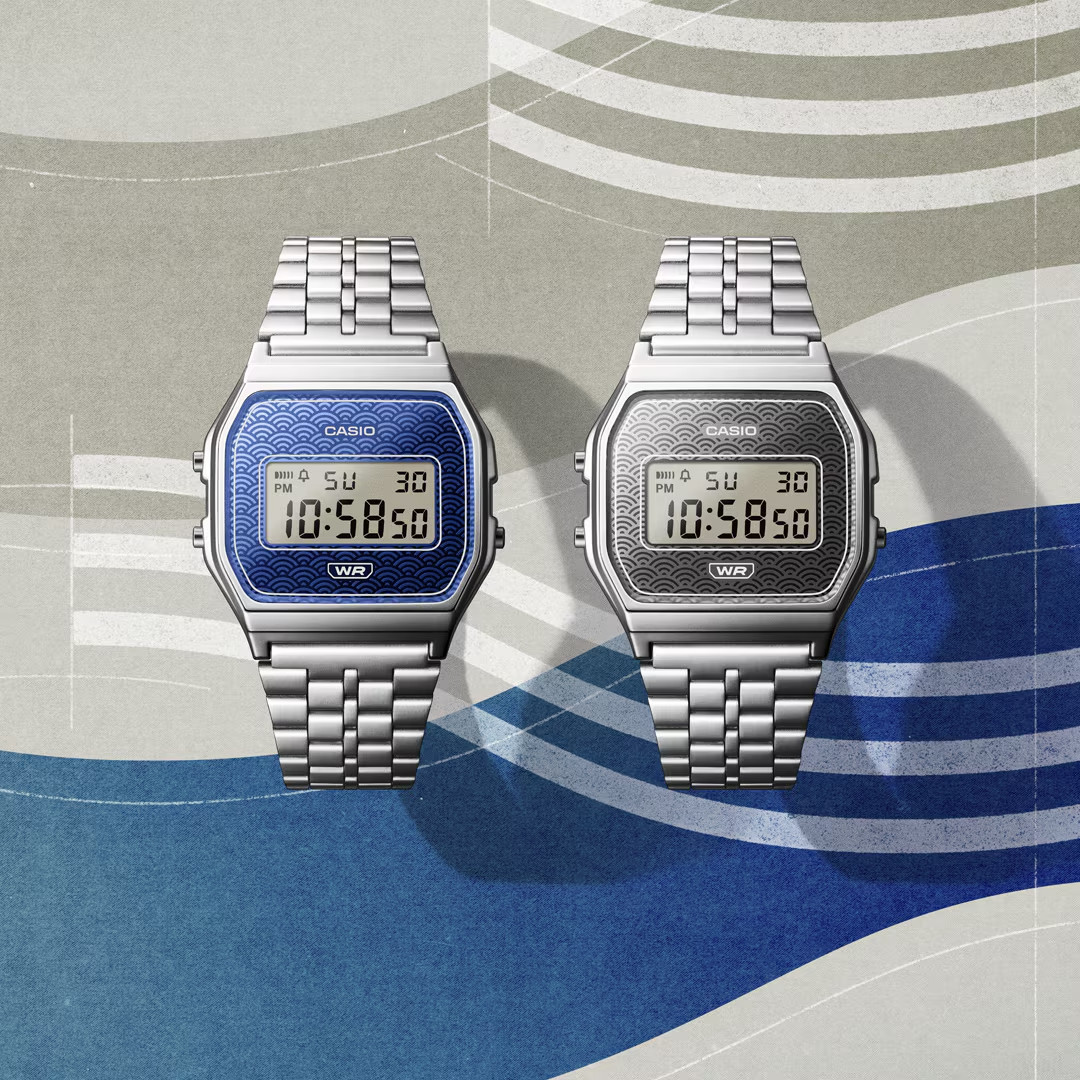 【unopened】 CASIO CLASSIC Series A159WEVJ-2JR Quartz blue Silver 33mm 45g