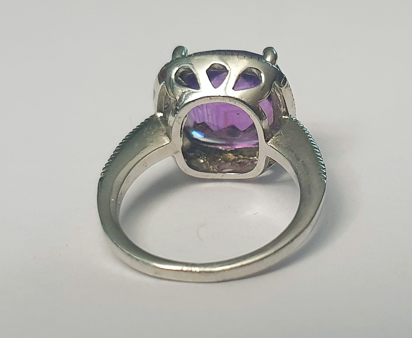 Brilliant Victoria Townsend Amethyst & Diamond 925 Sterling Silver SIZE 7 Ring