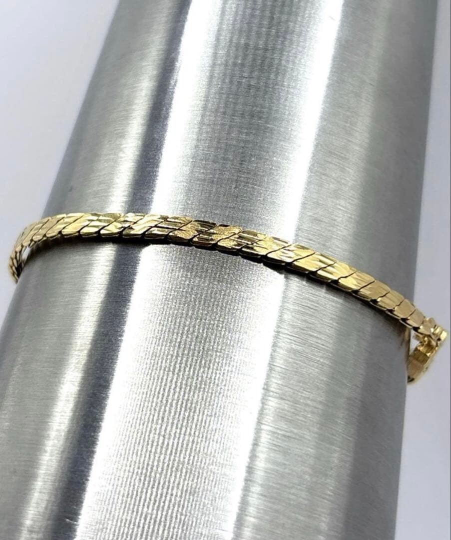 GIVENCHY Gold Chain Bracelet Vintage Men Fashion Jewelry 180cm Excellent