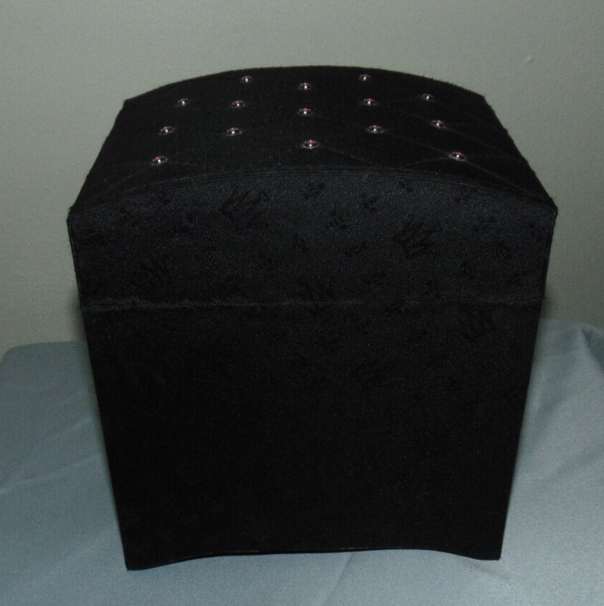 Mary Kay Exclusive Jewelry Box Black Velvet Lining Jeweled Crown