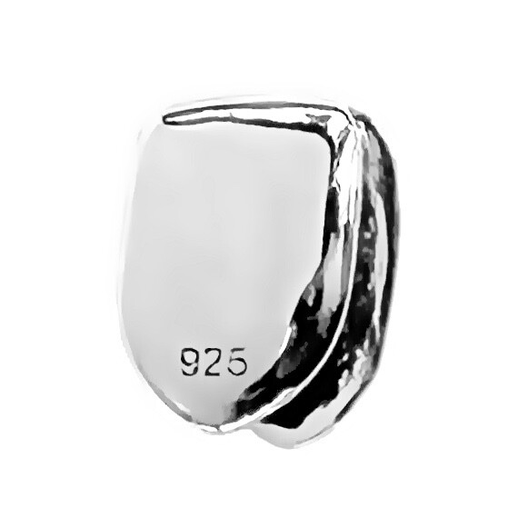 Real Solid 925 Sterling Silver Single Cap One Tooth Grillz Slug Diente De Plata