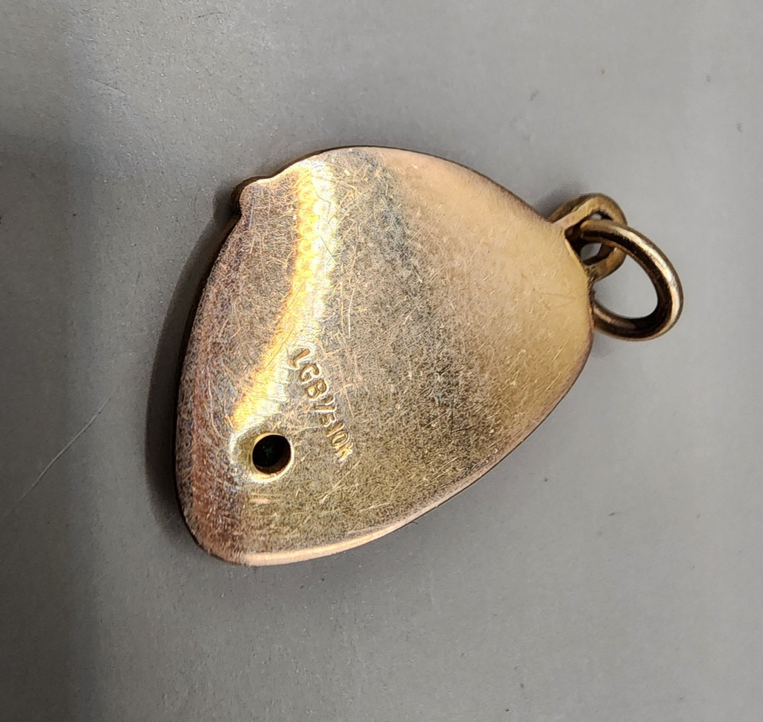 Vintage AT&T Long Lines Service Award Charm 1/5 10K Gold Filled LGB Shield