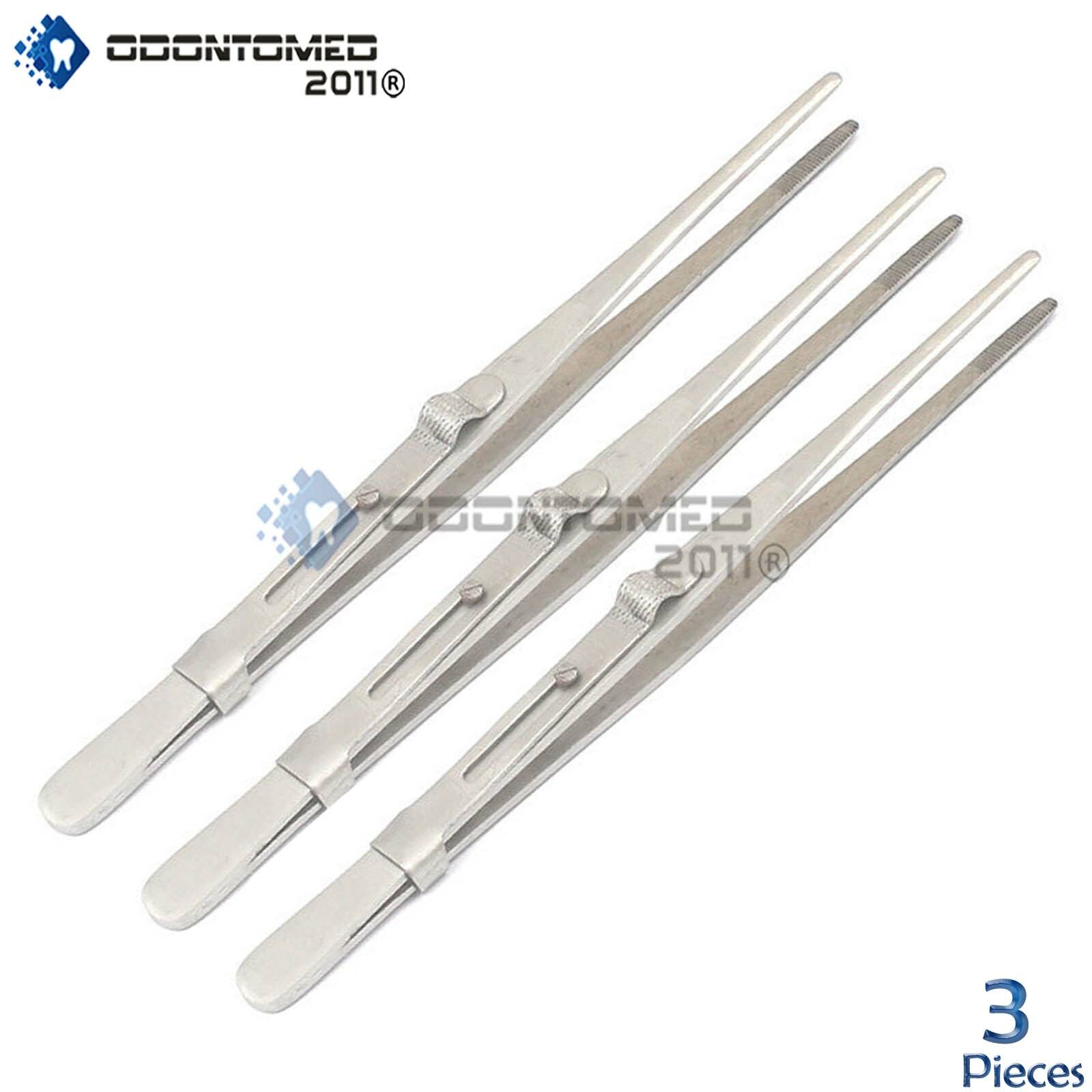 ODM 3x Diamond Tweezers with Groove Tips Medium Tip Hold Gemstone 6-1/2″