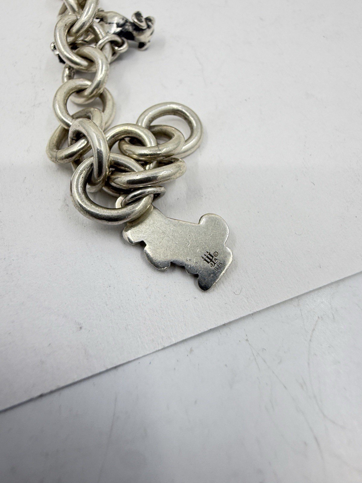 James Avery Sterling Silver Charm Bracelet Texas Turtle Dog 6.5” 36.3g 7”