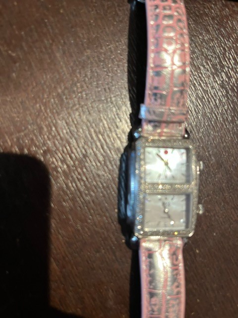 FINAL SALE!! UNIQUE EUC STUNNING MICHELE DIAMOND WATCH WITH 2 FACES (MUST SEE!!)