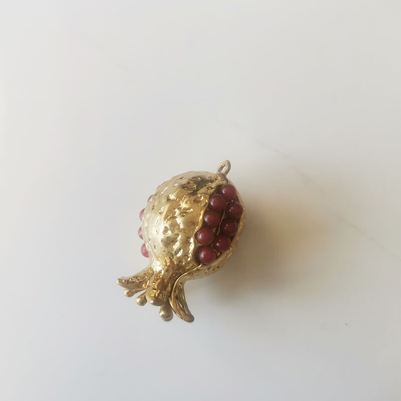 1pcs Zara Pomegrante Big Charm for Necklace Vintage Women Party Holiday Jewelry
