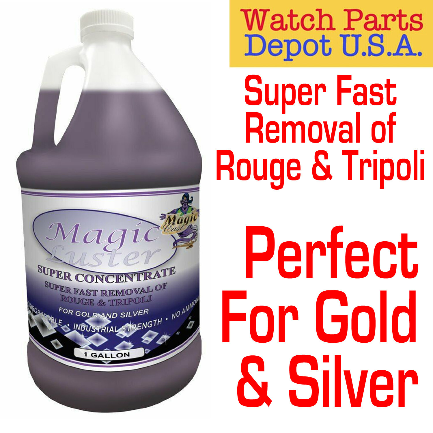 Jewelers Magic Luster Ultrasonic Cleaning Solution Concentrate – 1 Gallon NEW!