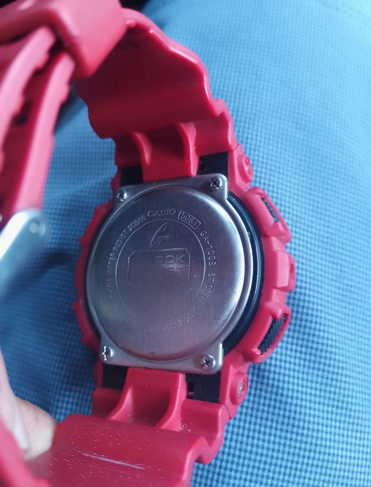 Casio G-Shock GA-100B Watch Men 51mm Red Black