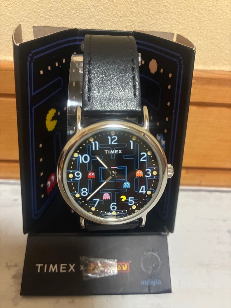 TIMEX TW2V06100 Pac Man Weekender Watch Indiglo Nightlight Black 38mm
