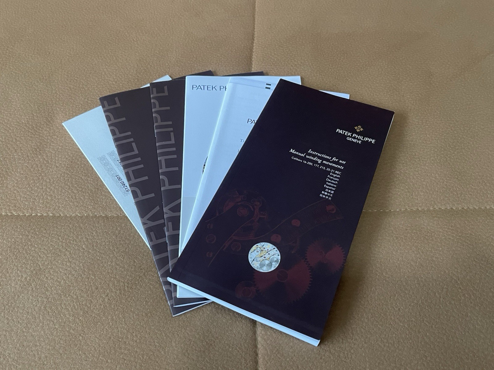 Patek Philippe Instruction Manual Booklet Set for 16-250, 177, 215 & 25-21 REC