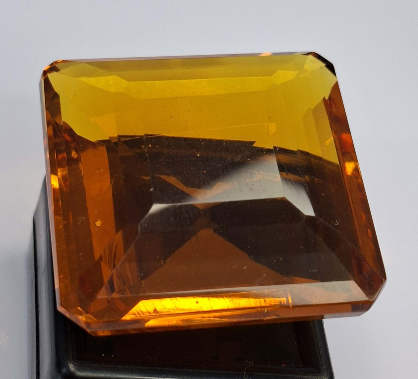 Excellent Square Cut Citrine Natural 125-127 Ct Certified Loose Gemstone SP636