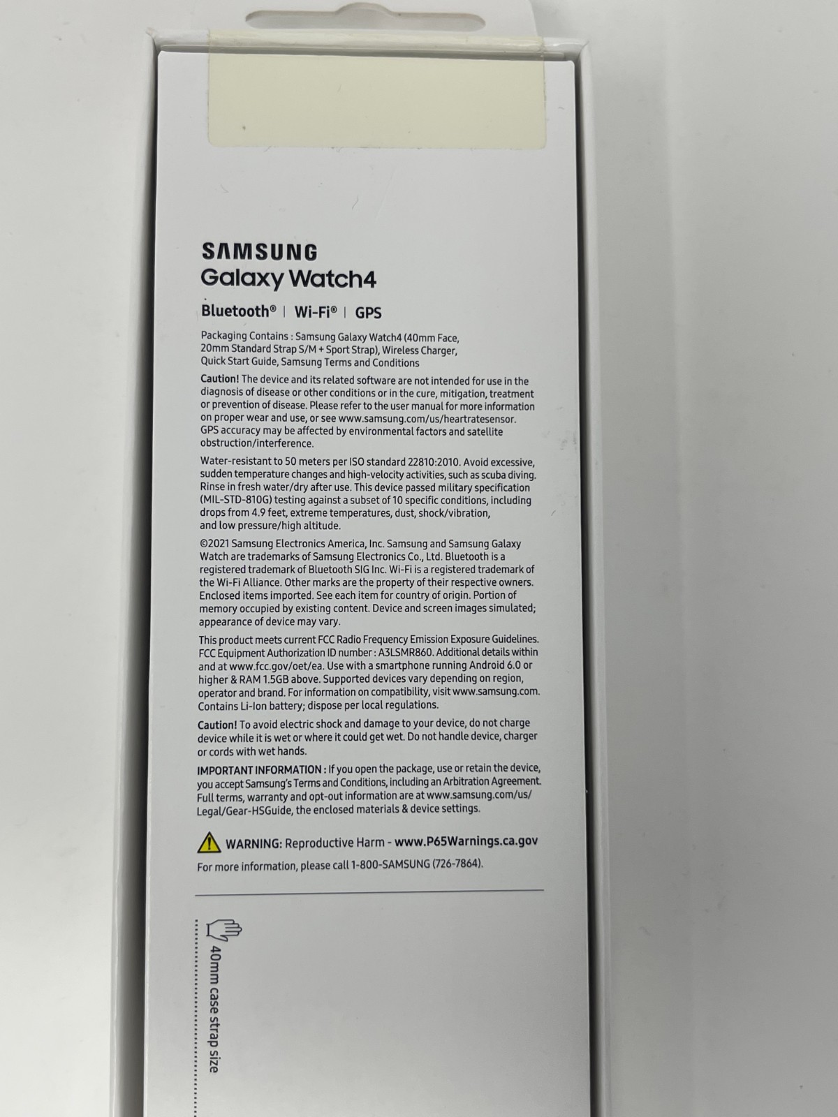 Samsung Galaxy Watch 4 SM-R860 GPS Wi-Fi 40 mm Smart Wristwatch Sports Band Gold