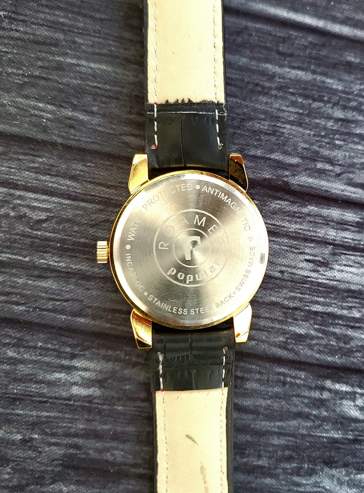 RARE Roamer Brevete Swiss Mens Manual Watch Red Teaked Dial