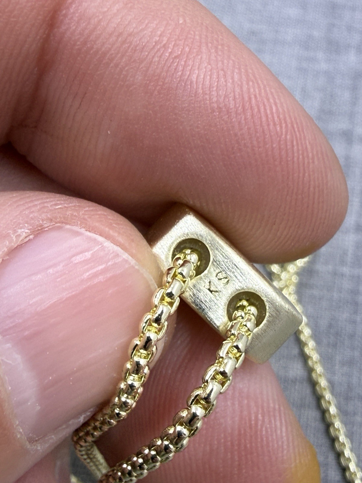 Kendra Scott Deanne Gold Sunburst Fan Pendant Adjustable Slider Bolo Necklace