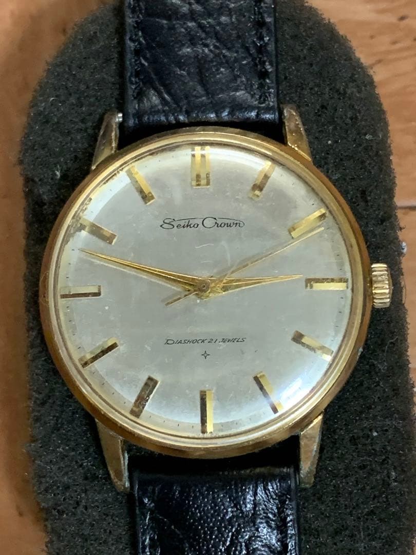 SEIKO CROWN 1 Jewel Hand-Wound 1962 Vintage Mens Watch J15003E Japan