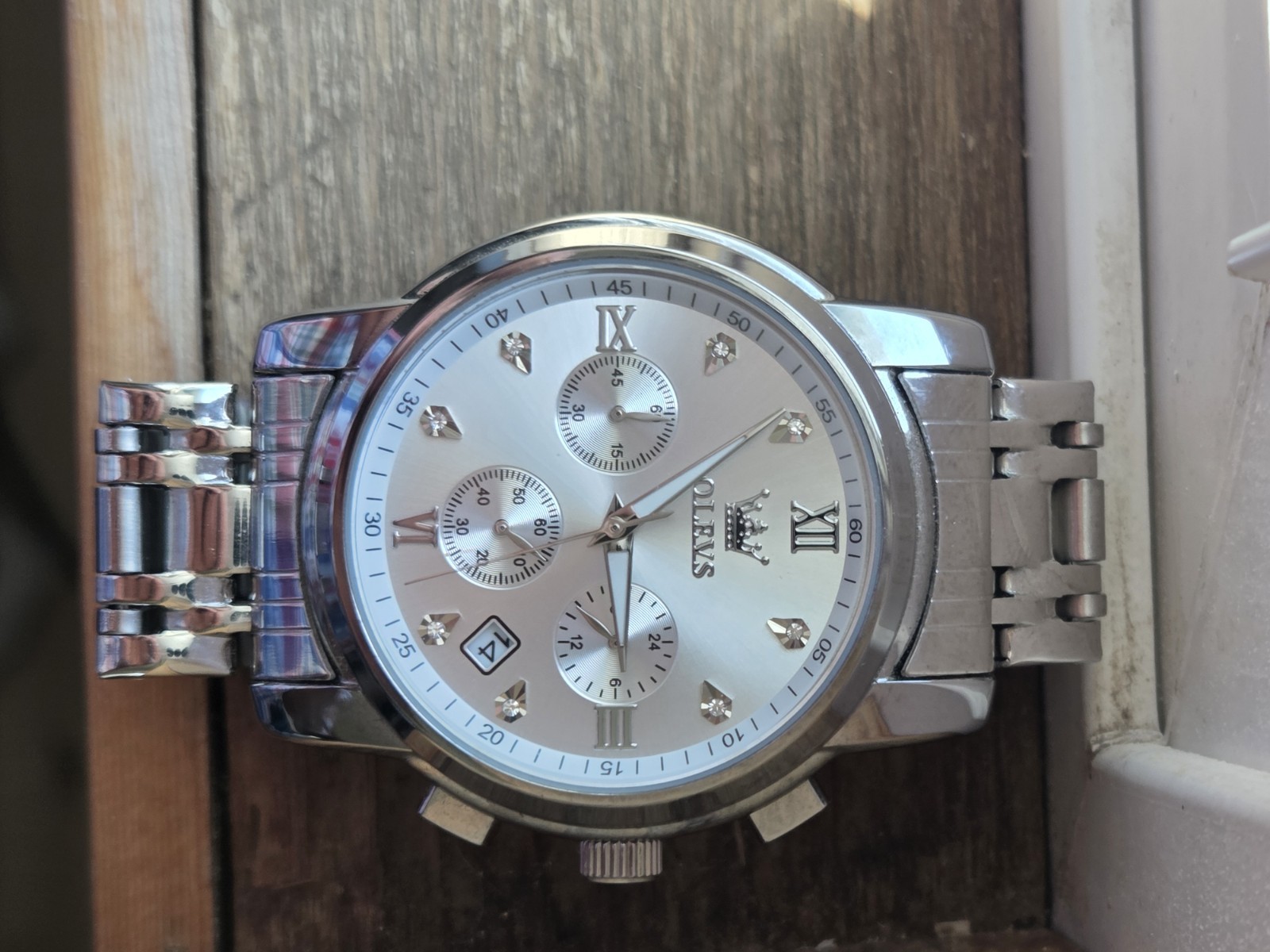 OLEVS Mens Chronograph Watch,Water Resistant, No. 2858G