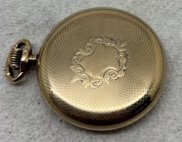 HAMILTON POCKET WATCH, 16S, 17J, GRADE 975, VTG 1909, GF CASE, SERVICED