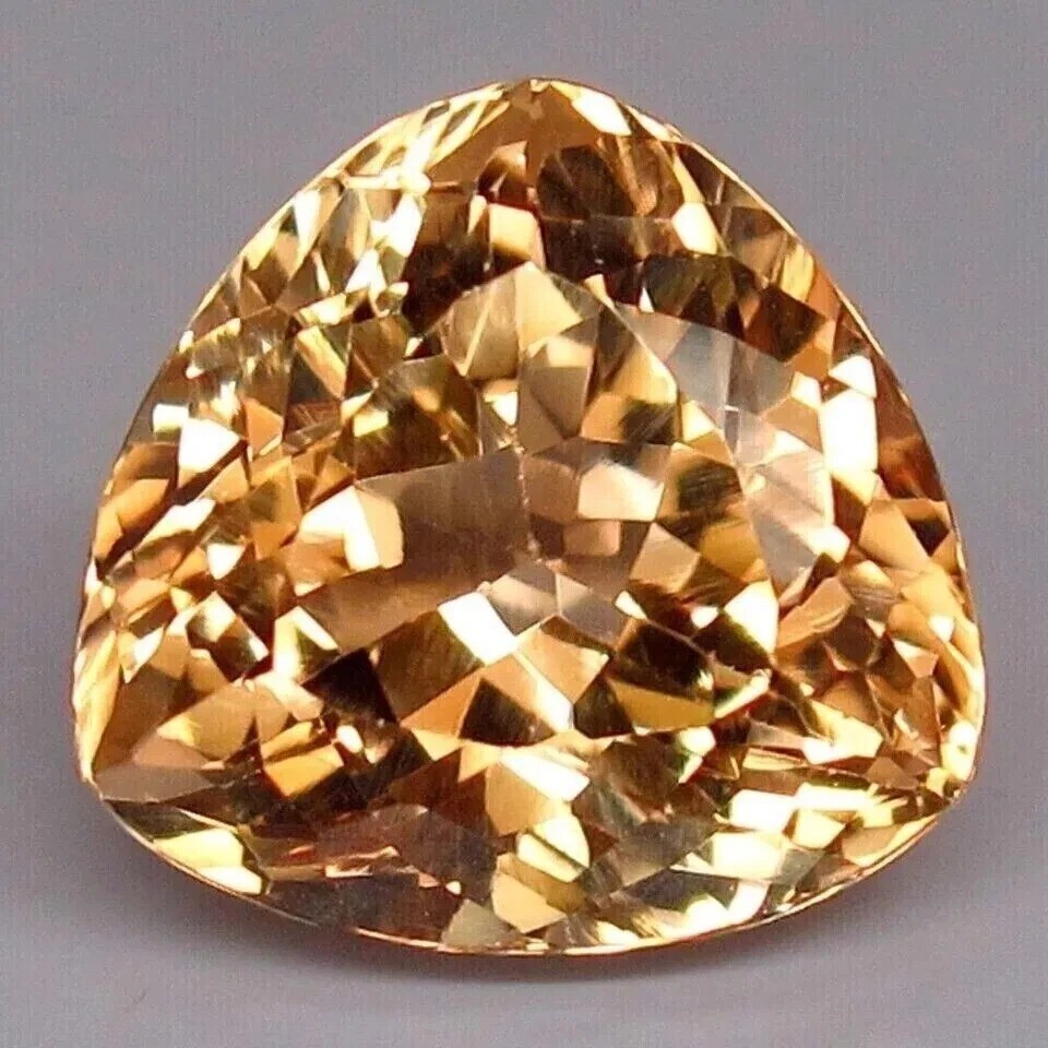Sparking imperial Topaz Trillion Cut 9-10 Ct Natural Heated Certified Gemstone