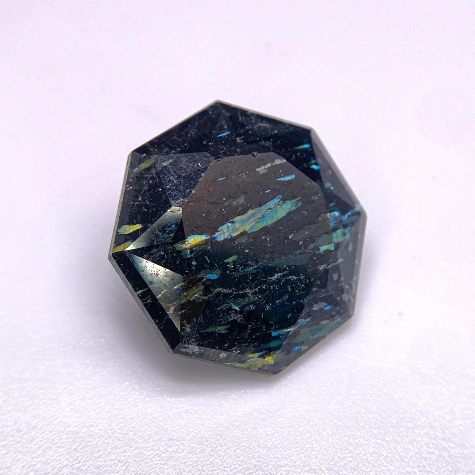 17.77 ct NUUMITE – GREENLAND – Natural Rare Untreated Faceted – FREAKINGCAT