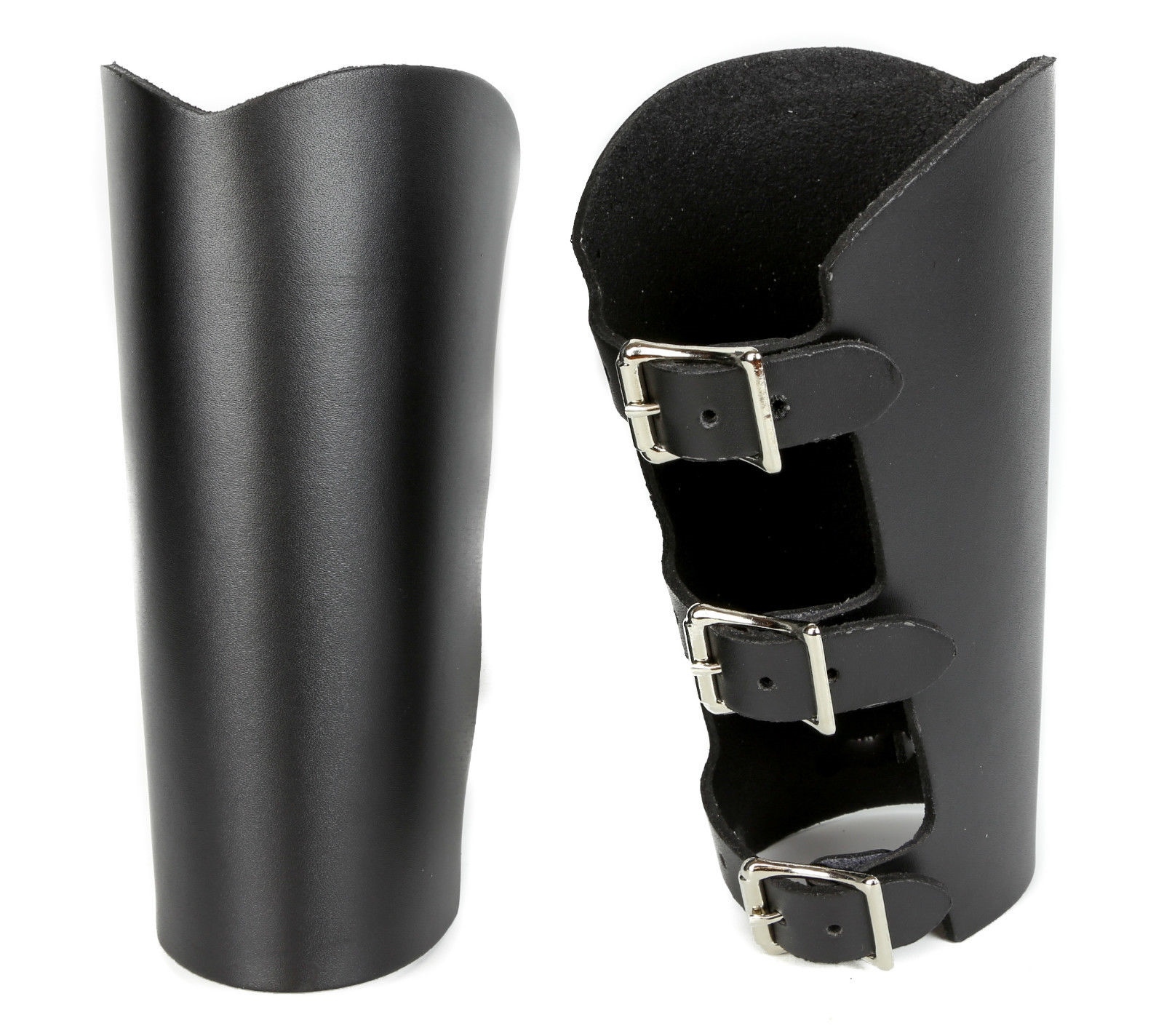 Leather Gauntlet Bracer Armband Bracelet Punk Goth Death Rock Heavy Metal Pair