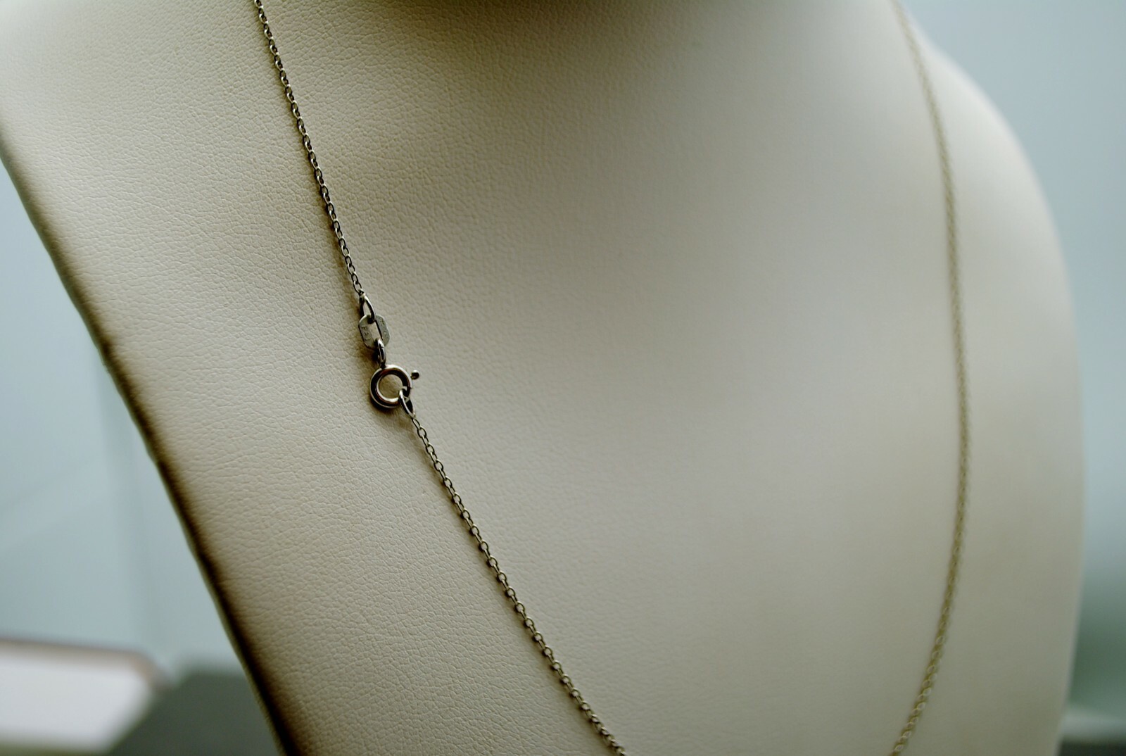 STERLING SILVER CABLE CHAIN LINKED NECKLACE 18.0″ #F117