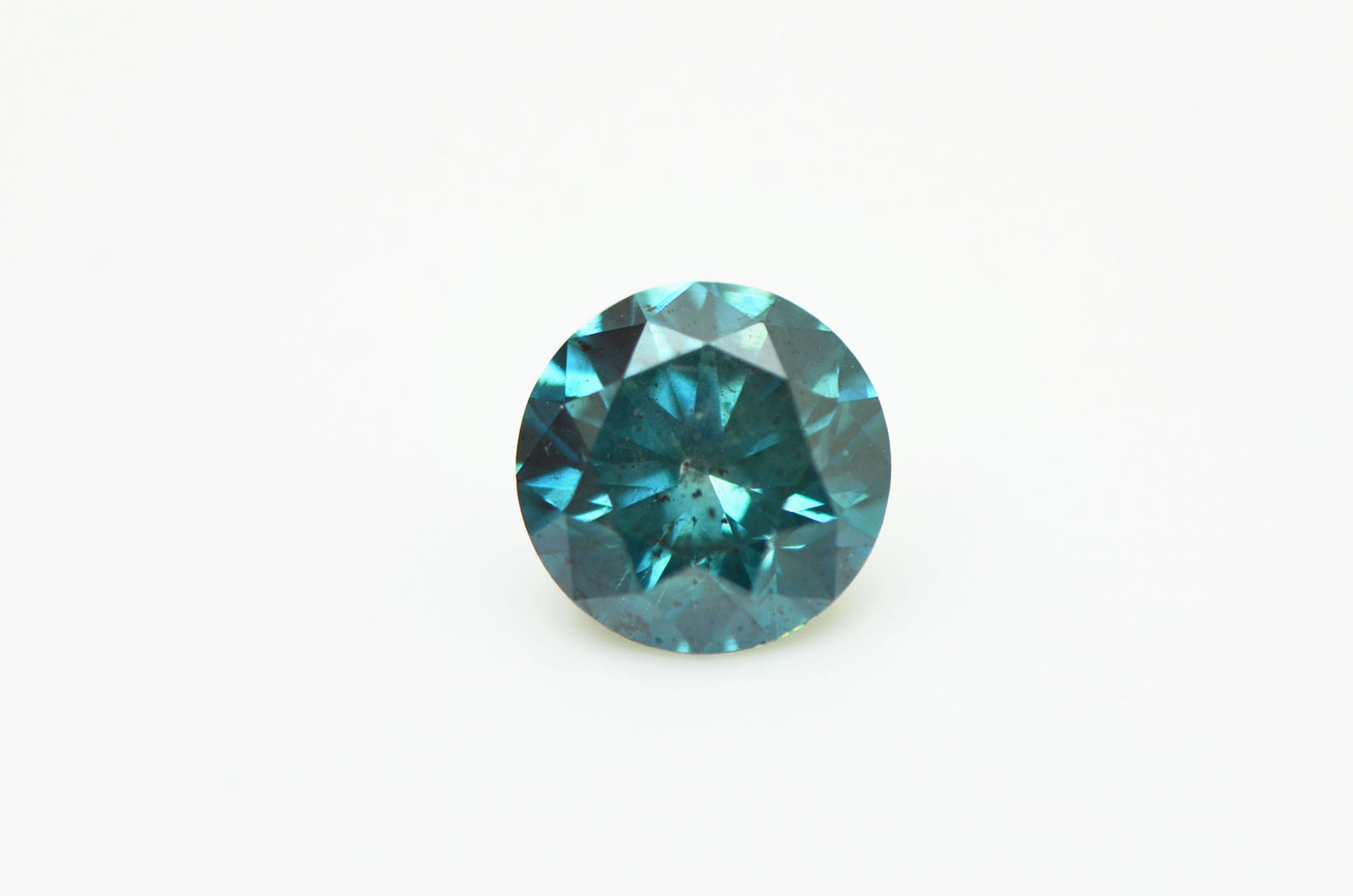 Round Shape Diamond Fancy Blue Color Loose Enhanced SI1 Natural Real 1.37 Carat