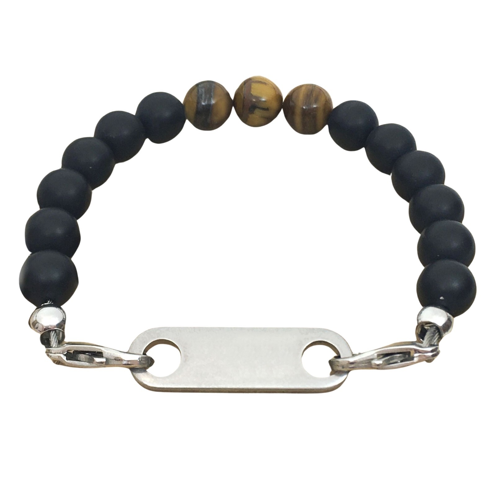 Mens Personalized Bracelet Engraved Jewelry For Men Custom Name Message Lynx