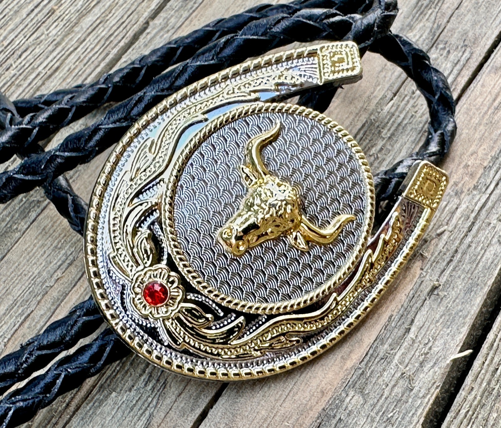 Bolo Tie Mens Wedding Necklace Leather Rope Western Cowboy Style