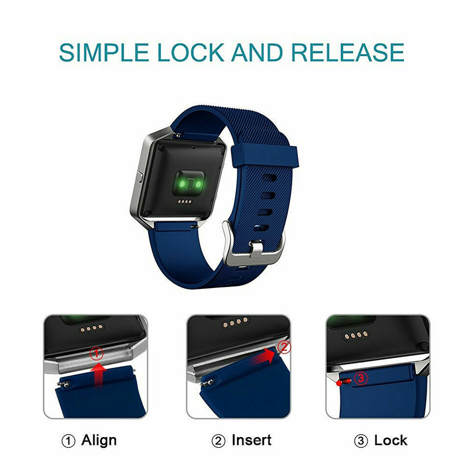 Replacement Silicone Rubber Band Strap Wristband Bracelet For Fitbit Blaze