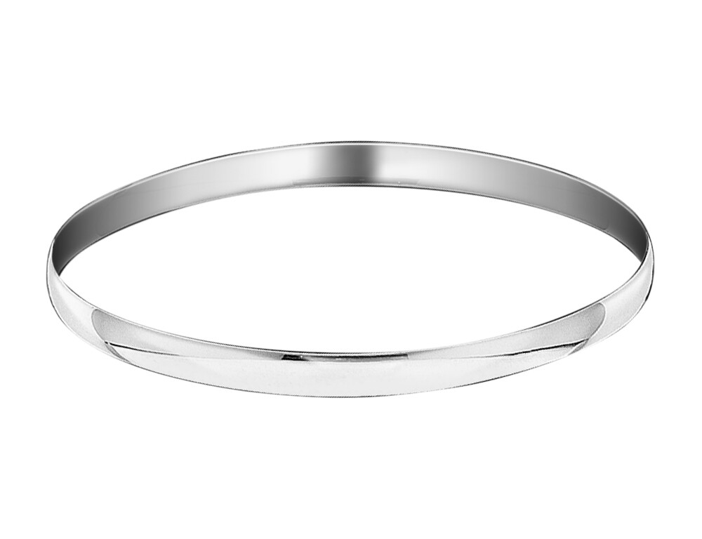 Slip On Bangle Bracelet in Sterling Silver (4.5mm)