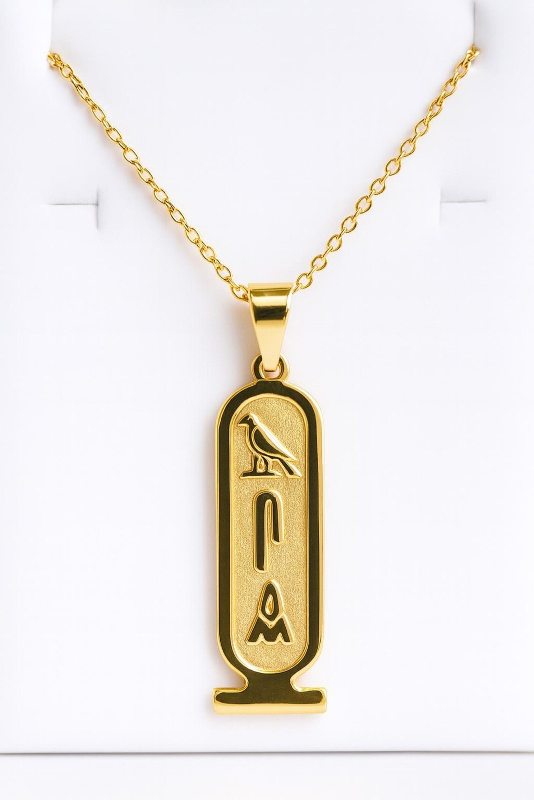 Write Your Name – Custom Egyptian Cartouche Necklace – Personalized Hieroglyphic