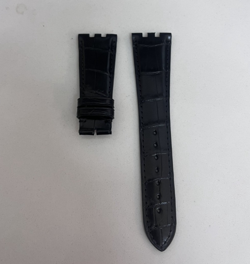 OEM A. Lange & Söhne New Black Alligator Watch Strap 24MM
