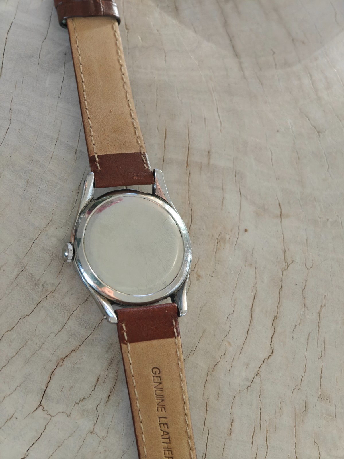 Circa 1952-53 OMEGA bold 36mm all SS, Serviced, looks/runs great, ca. 266!