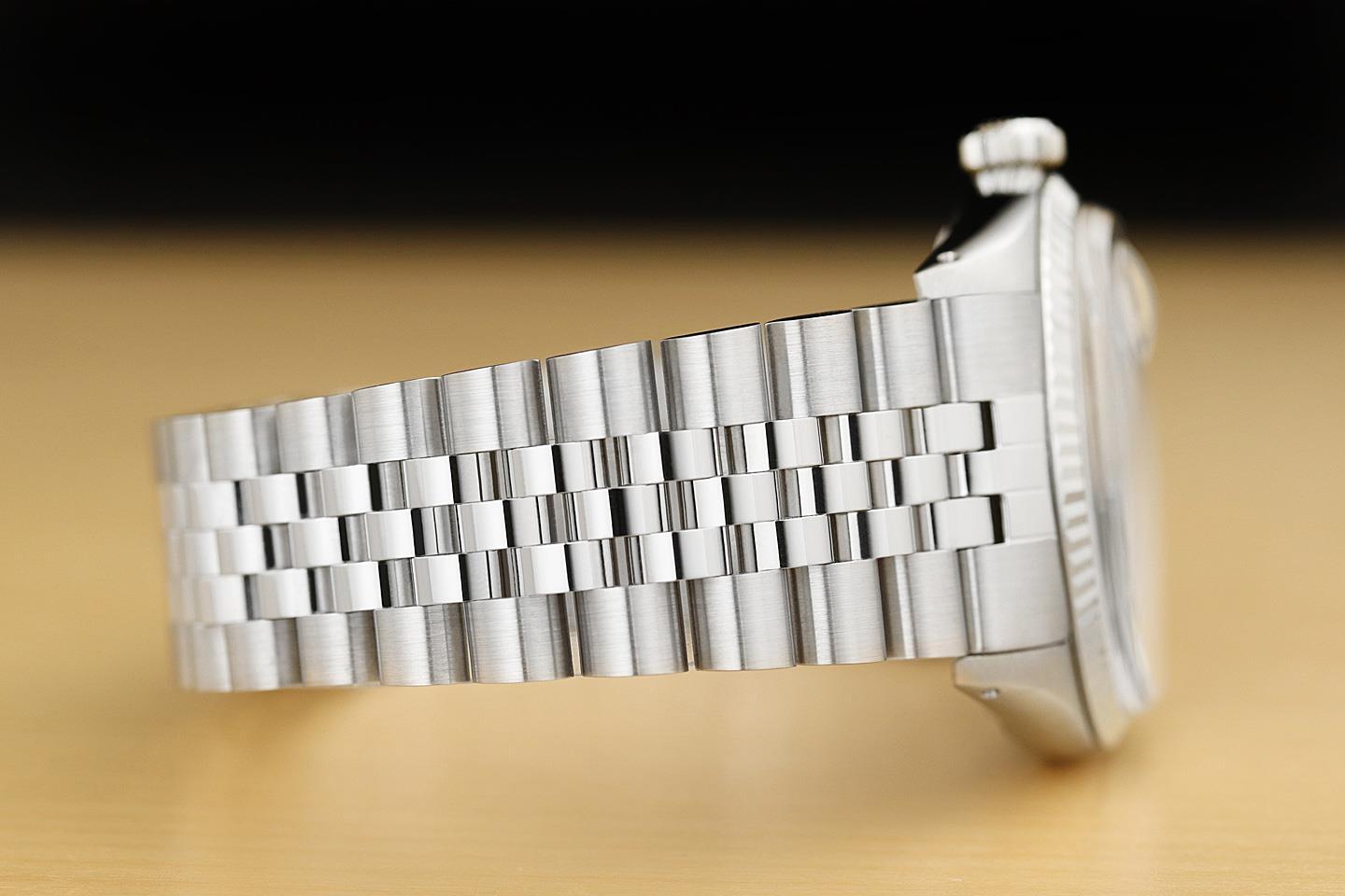 ROLEX MENS DATEJUST WHITE DIAL 18K GOLD STEEL WATCH w/ JUBILEE BRACELET
