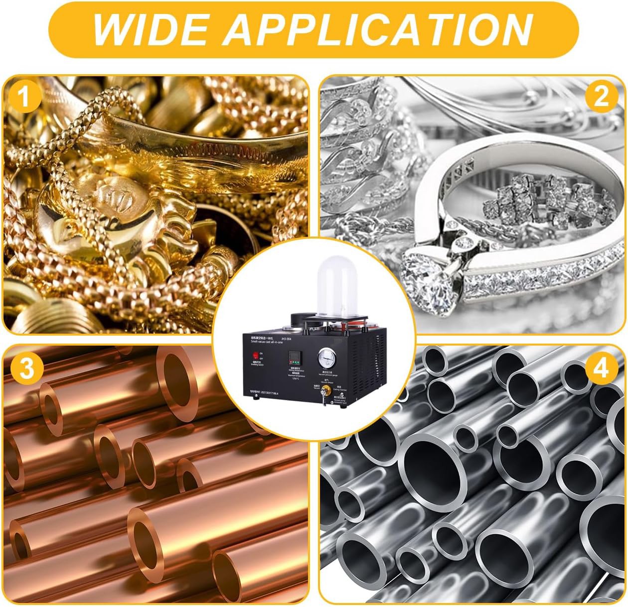 Jewelry Lost Wax Cast 2L Combination Vacuum Investing Casting Investment Machine