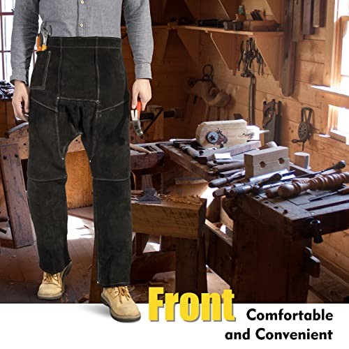 Leather Welding Pants – Heat & Flame Resistant Split Leather Safety Leg