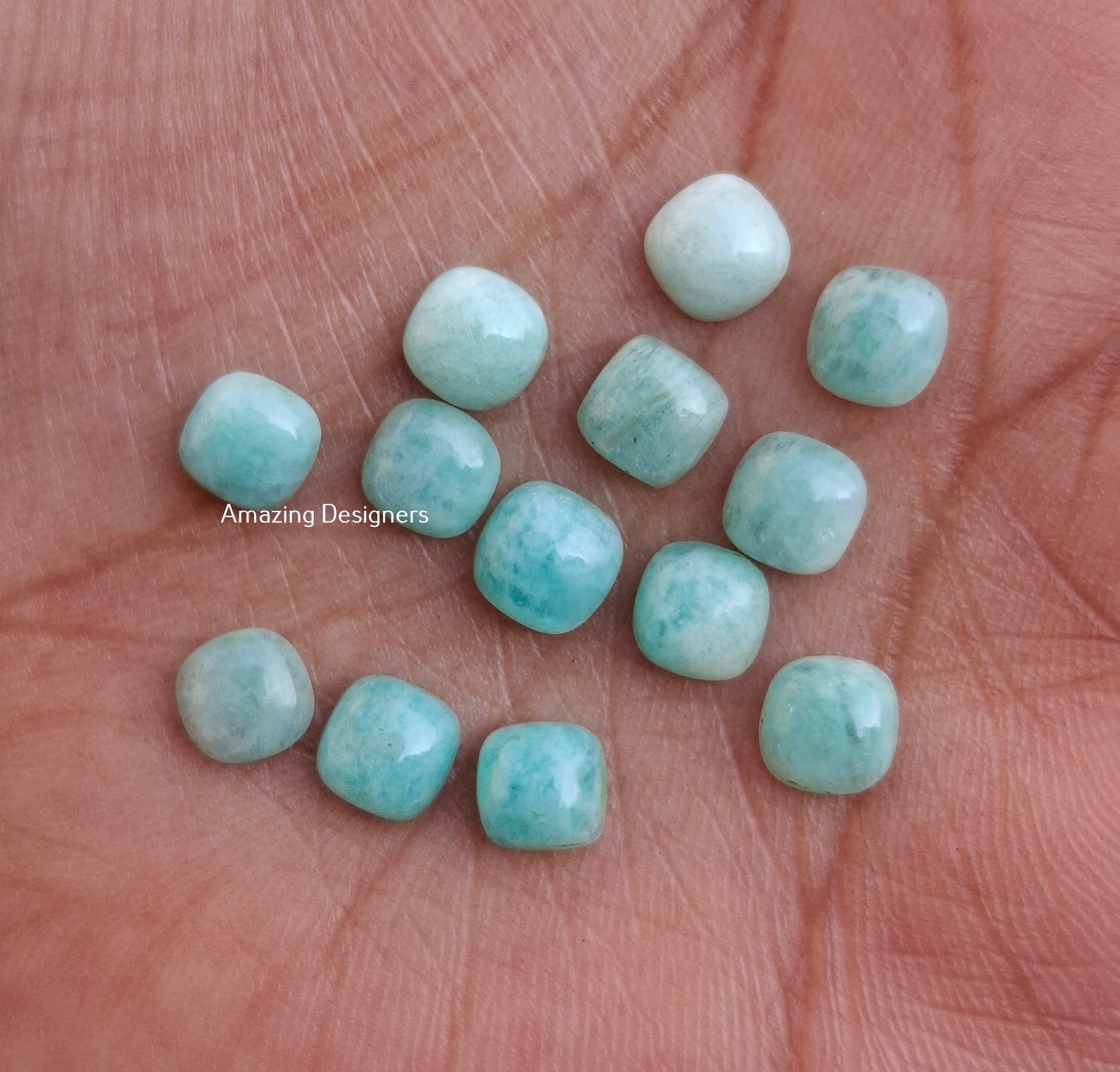 Natural Amazonite Cushion Cabochon 6mm to 20mm Loose Gemstone
