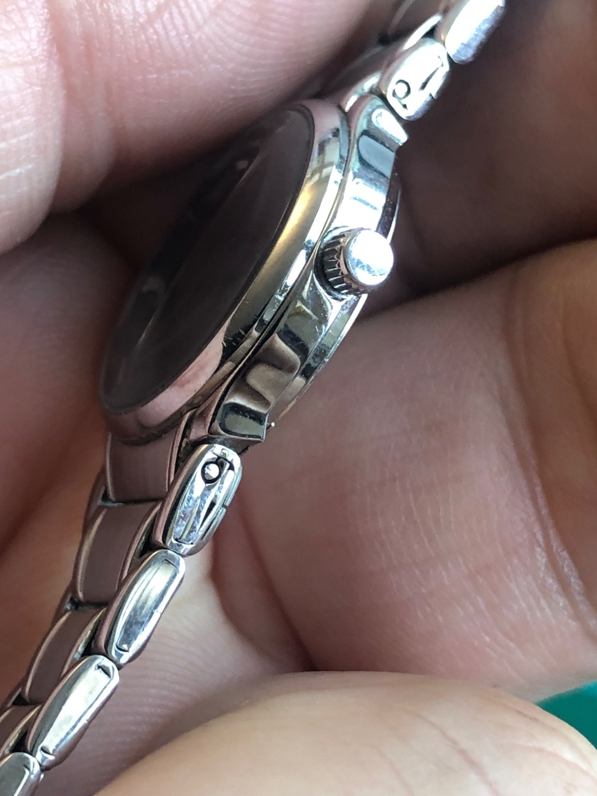Ladies ACCURIST Diamond Watch, Blue Dial, New Battery Running