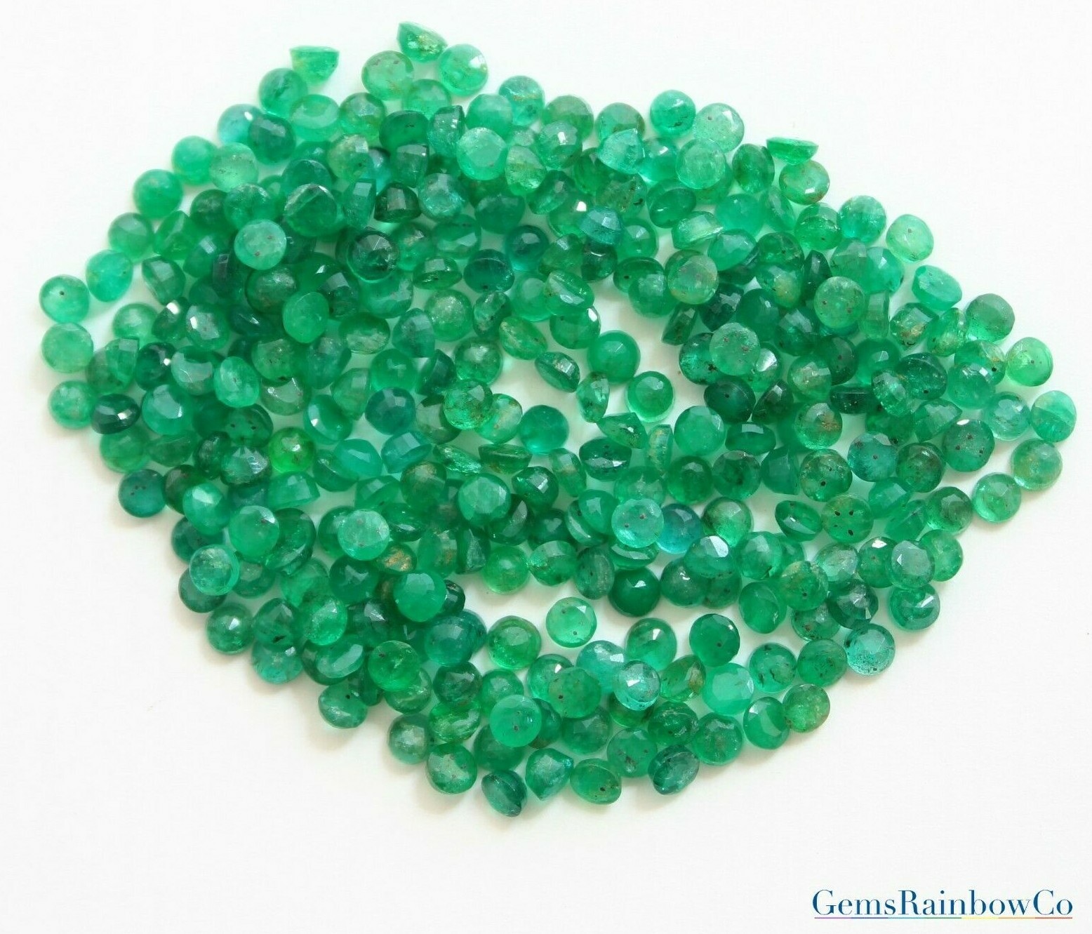 Natural Green Round, Zambian Emerald, Green colour, 2 mm To 5mm, #826