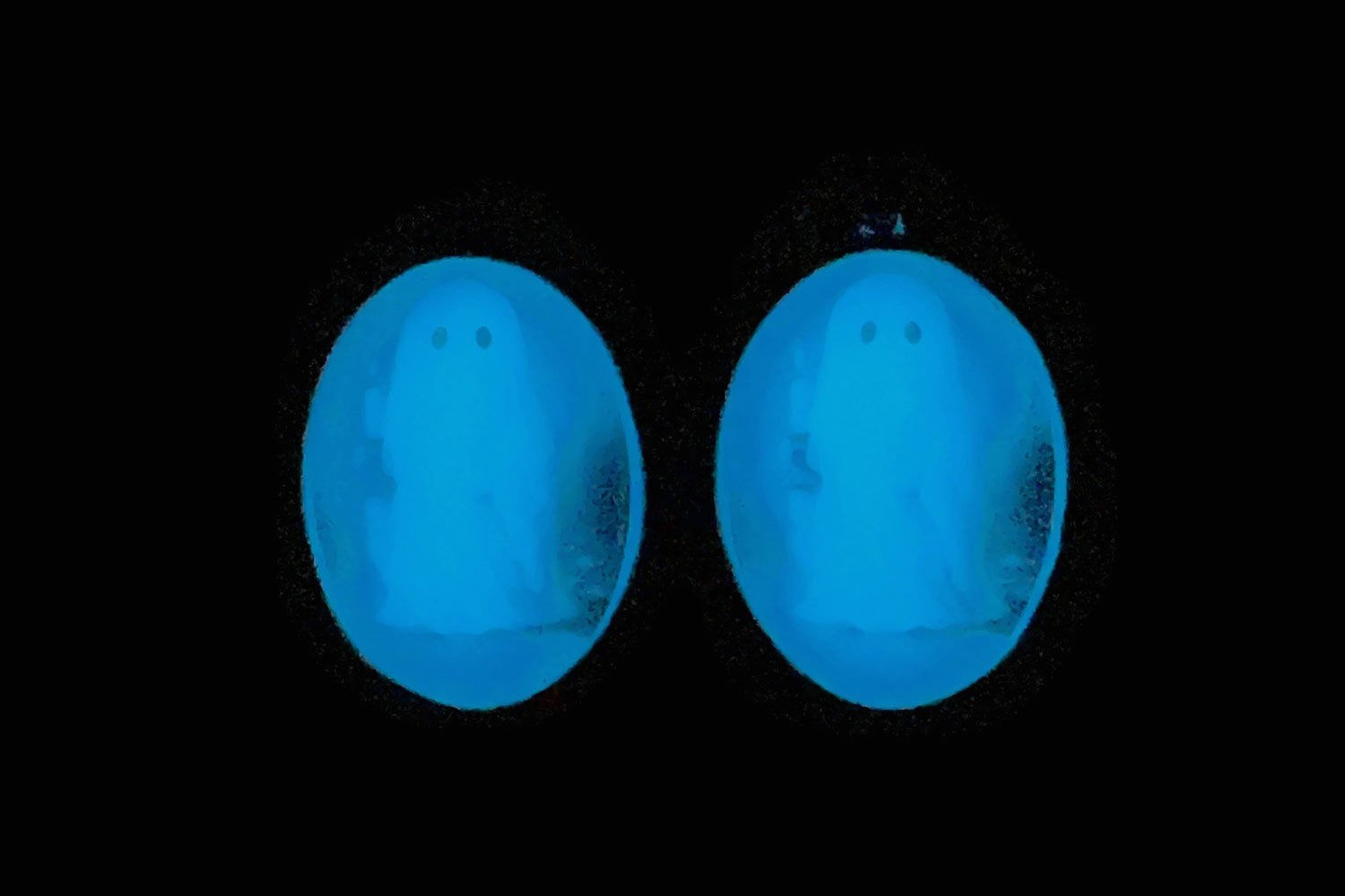 Glow in the Dark Cute Ghost Holding a Candle Earrings