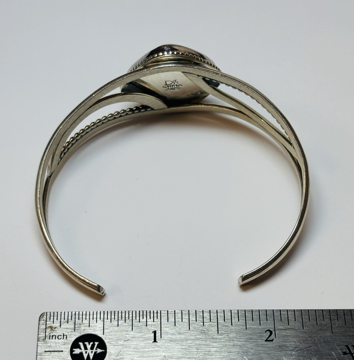 Jay King DTR Sterling Silver Agate Cuff Bracelet 6.75 in – .83