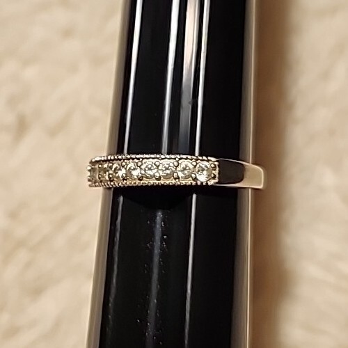 • FZN Fuzion Creations CN 925 Multi-Stone Sterling Silver Thin Ring Size 7