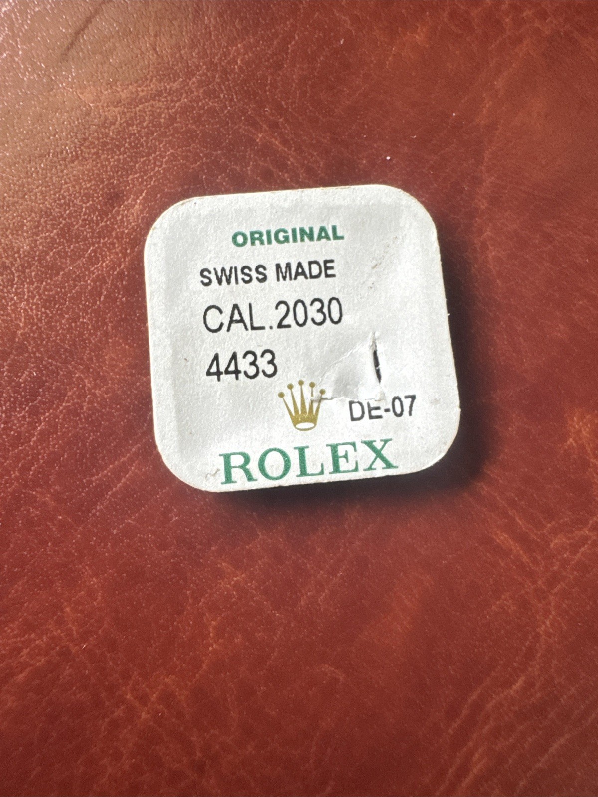 One (1) NEW Genuine Rolex Part 2030 4433 Balance Staff Cal. 2030 2035