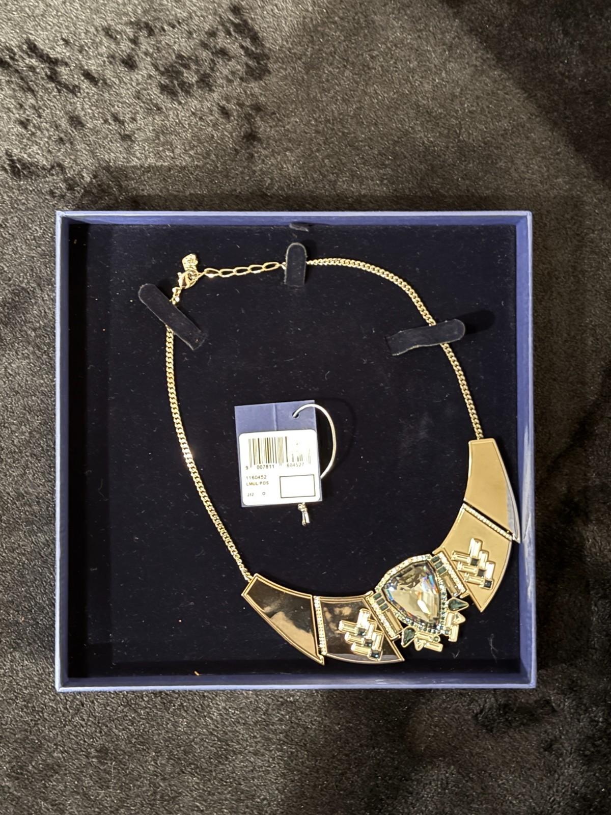 NEW Swarovski 1160452 Crystal Statement Collar Necklace Palladium Plated NWT Box