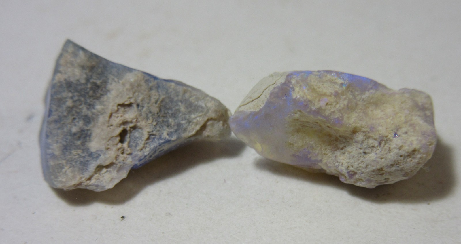 2 Pieces Australian Lightning Ridge Opal 7/16″ Rough Collectible TPALROR-1