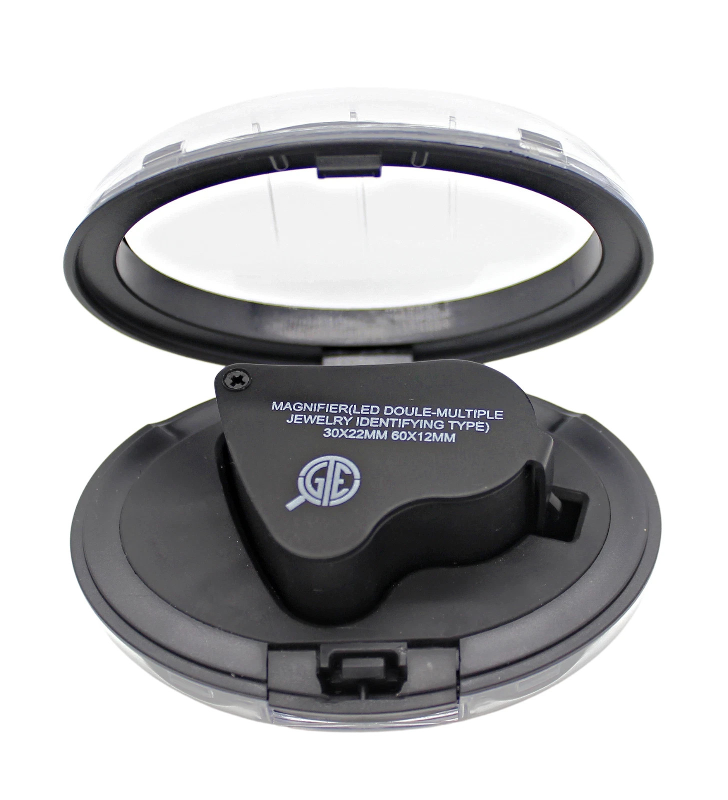 30X 60X LED Illuminated Jewelers Eye Loupe Foldable Magnifier Gold