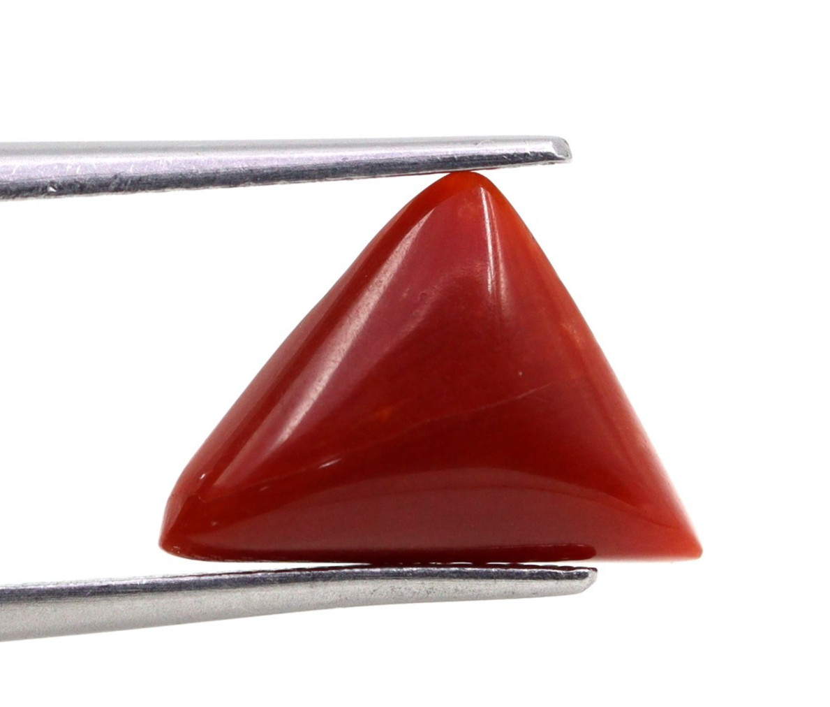 2.57 Ct Natural Coral Orange Color Triangle Shape Italy Loose Gemstone