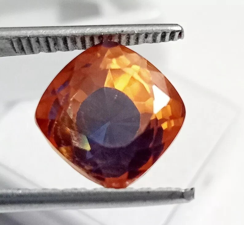 20-22 Ct Pitambari Sapphire Cushion Natural Bi-Color Certified Loose Gemstone